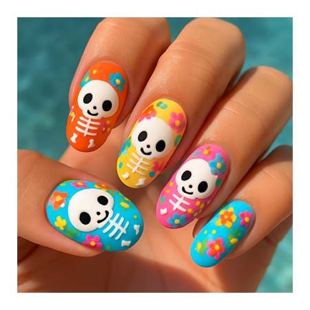 Halloween French tip nail designs