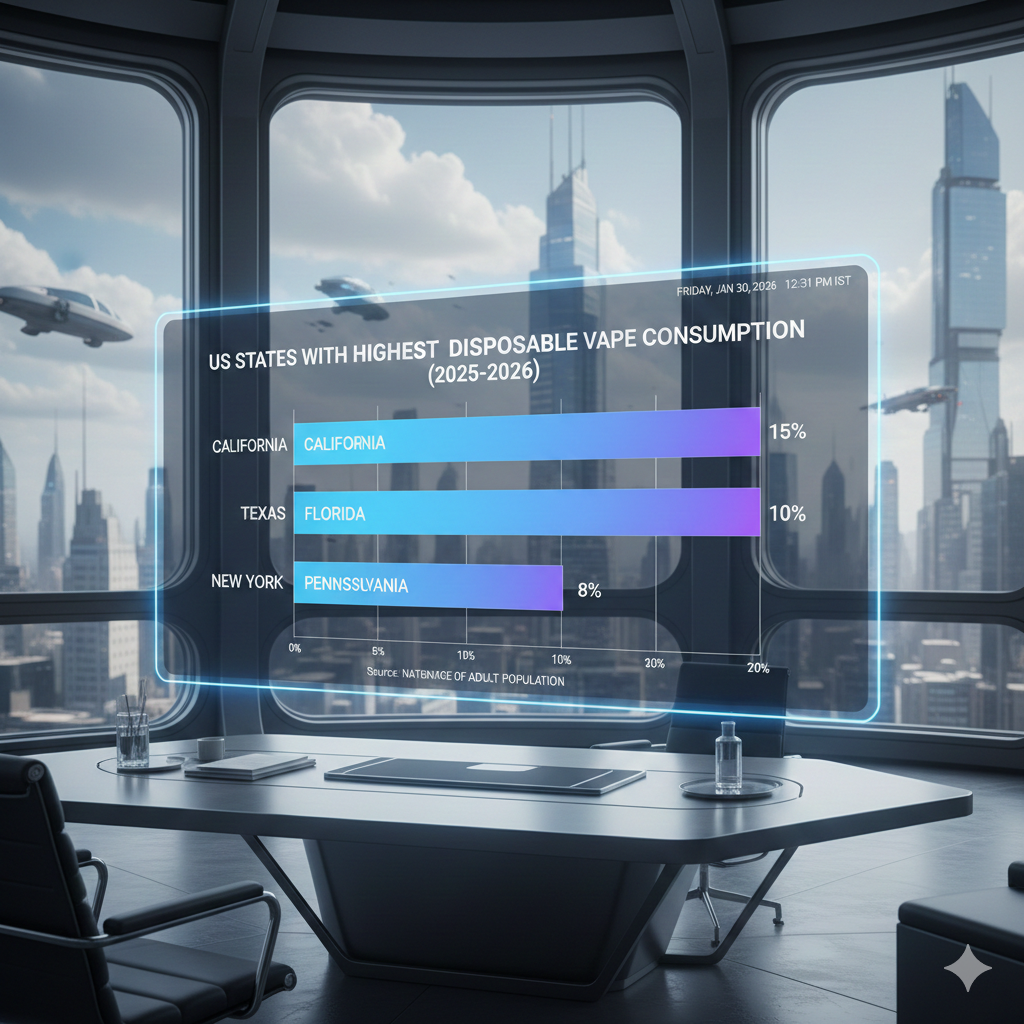 Which U.S. States Show the Highest Disposable Vape Consumption?